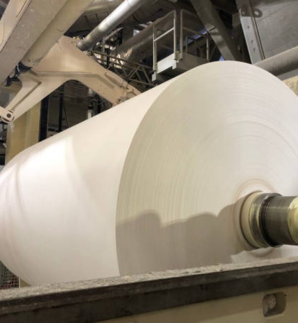 Image with tissue paper roll on the paper mill
